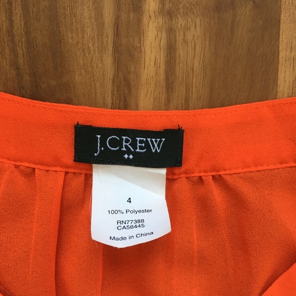 Orange Victorian Blouse JCrew - Picture 3 of 8